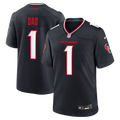 Houston Texans Navy #1 Dad Game Jersey