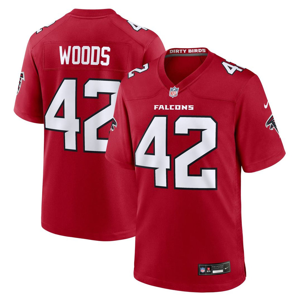 Josh Woods Atlanta Falcons Red Team Game Jersey