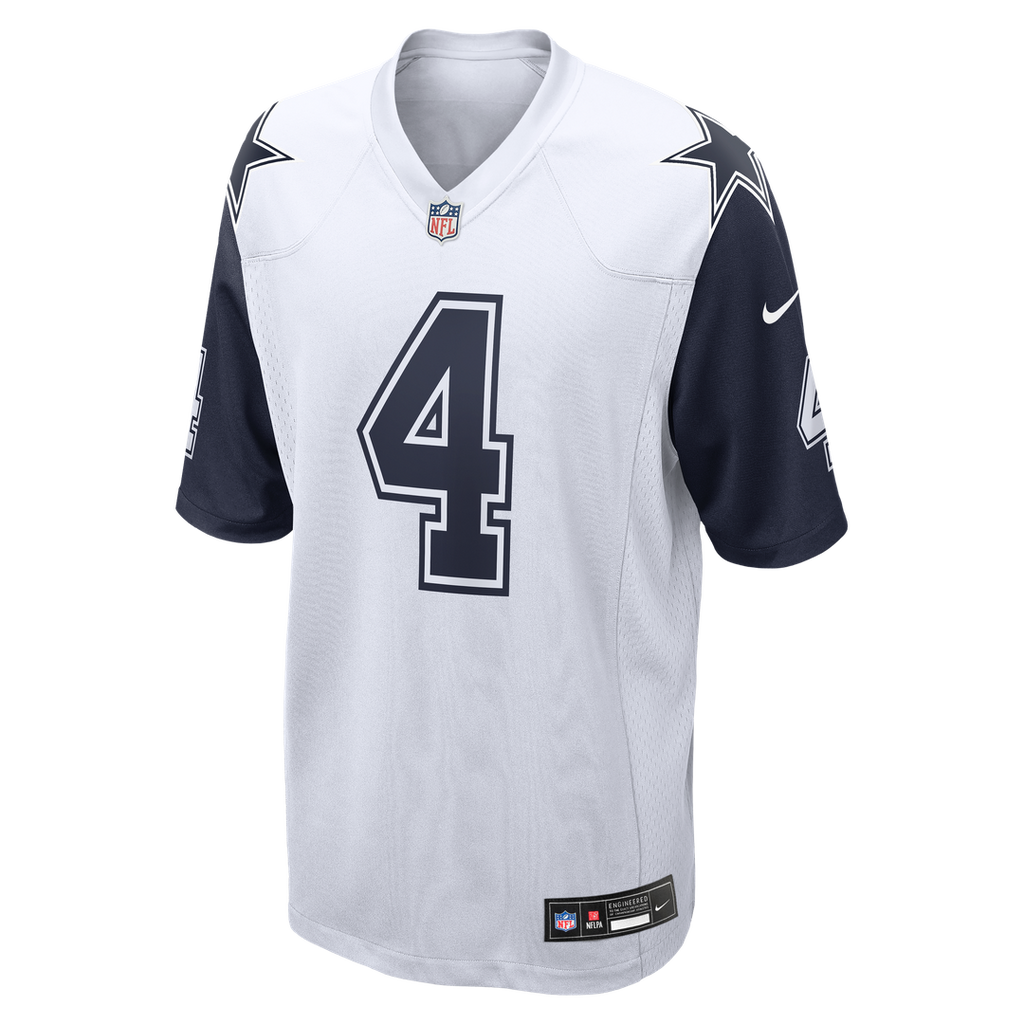 Dak Prescott Dallas Cowboys White Alternate Game Team Jersey