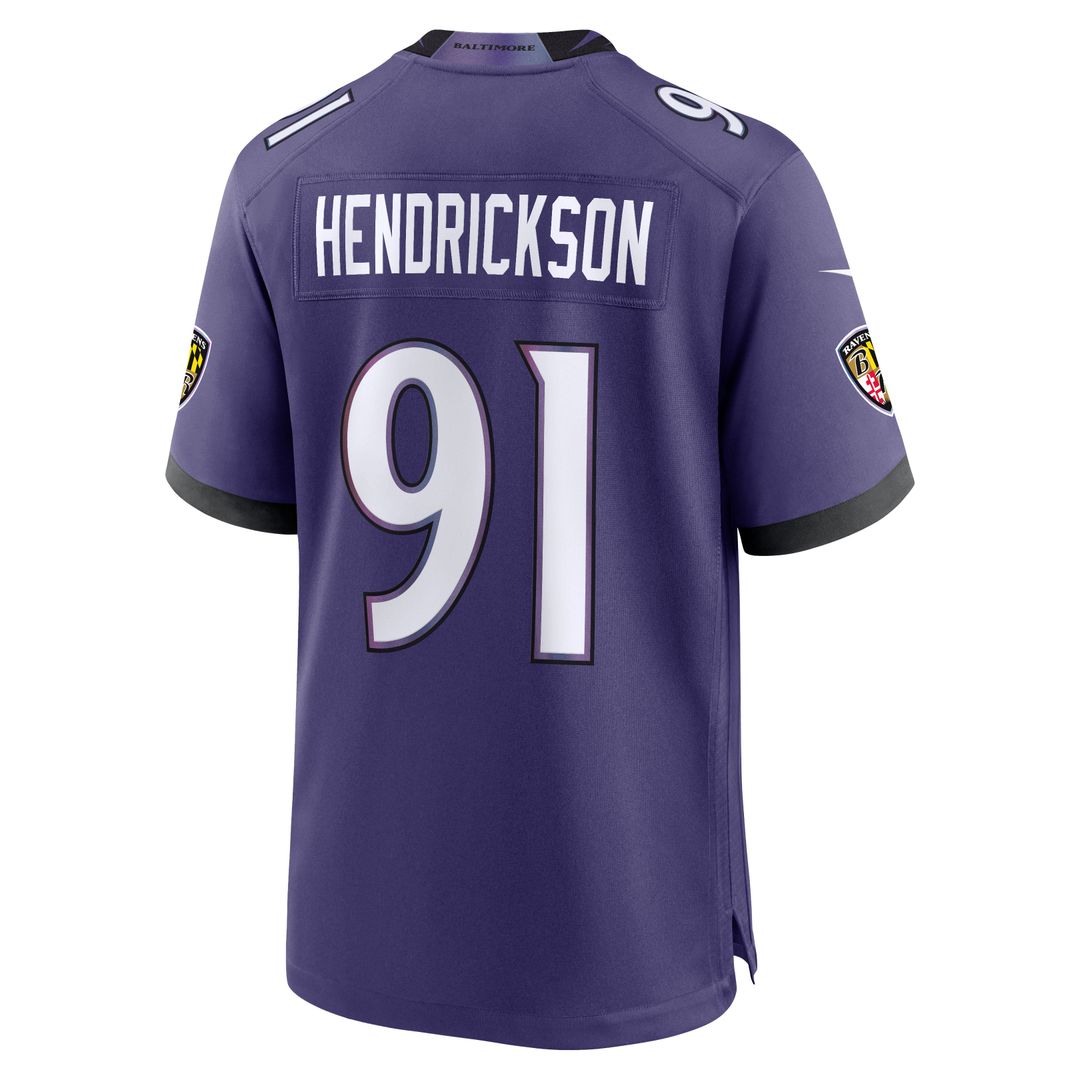 Trey Hendrickson Baltimore Ravens Purple Team Game Jersey