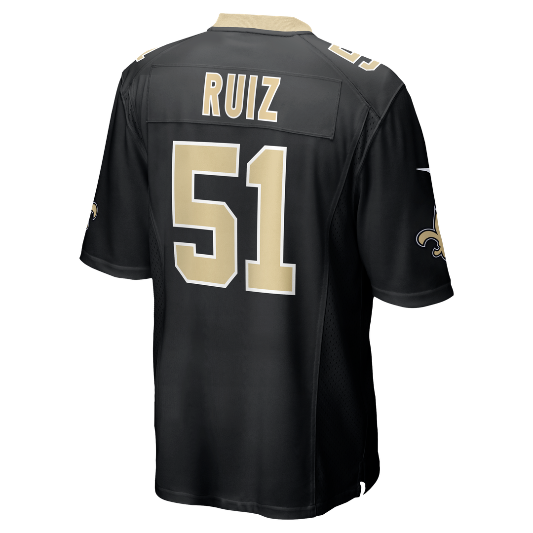 Cesar Ruiz New Orleans Saints Black Player Game Jersey