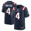Adam Vinatieri New England Patriots Navy Team Retired Game Jersey