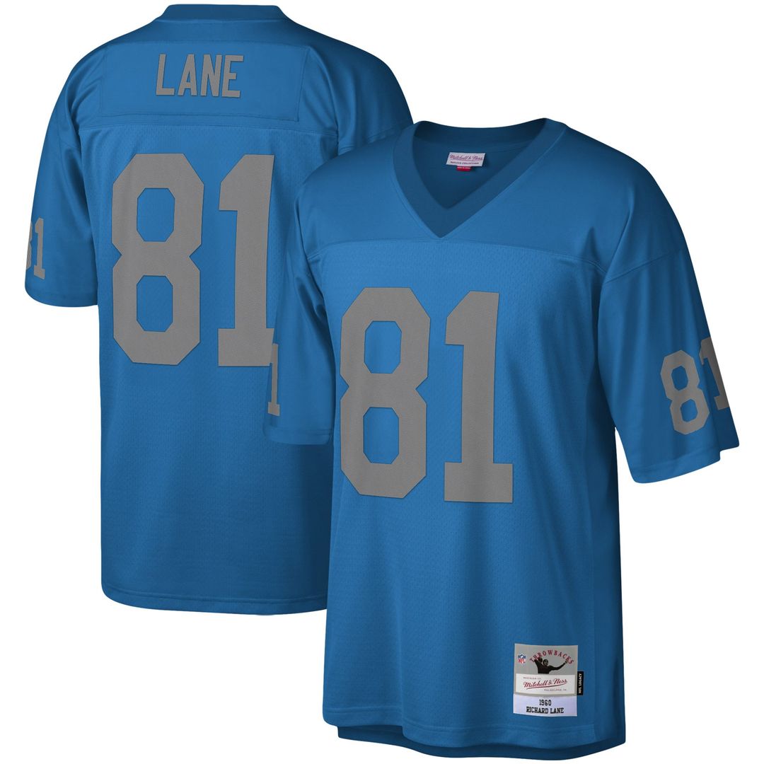 Richard Lane Detroit Lions Blue Legacy Replica Jersey