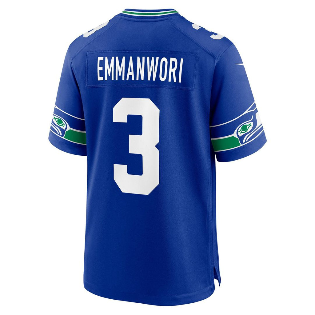 Nick Emmanwori Seattle Seahawks Royal Alternate Game Player Jersey