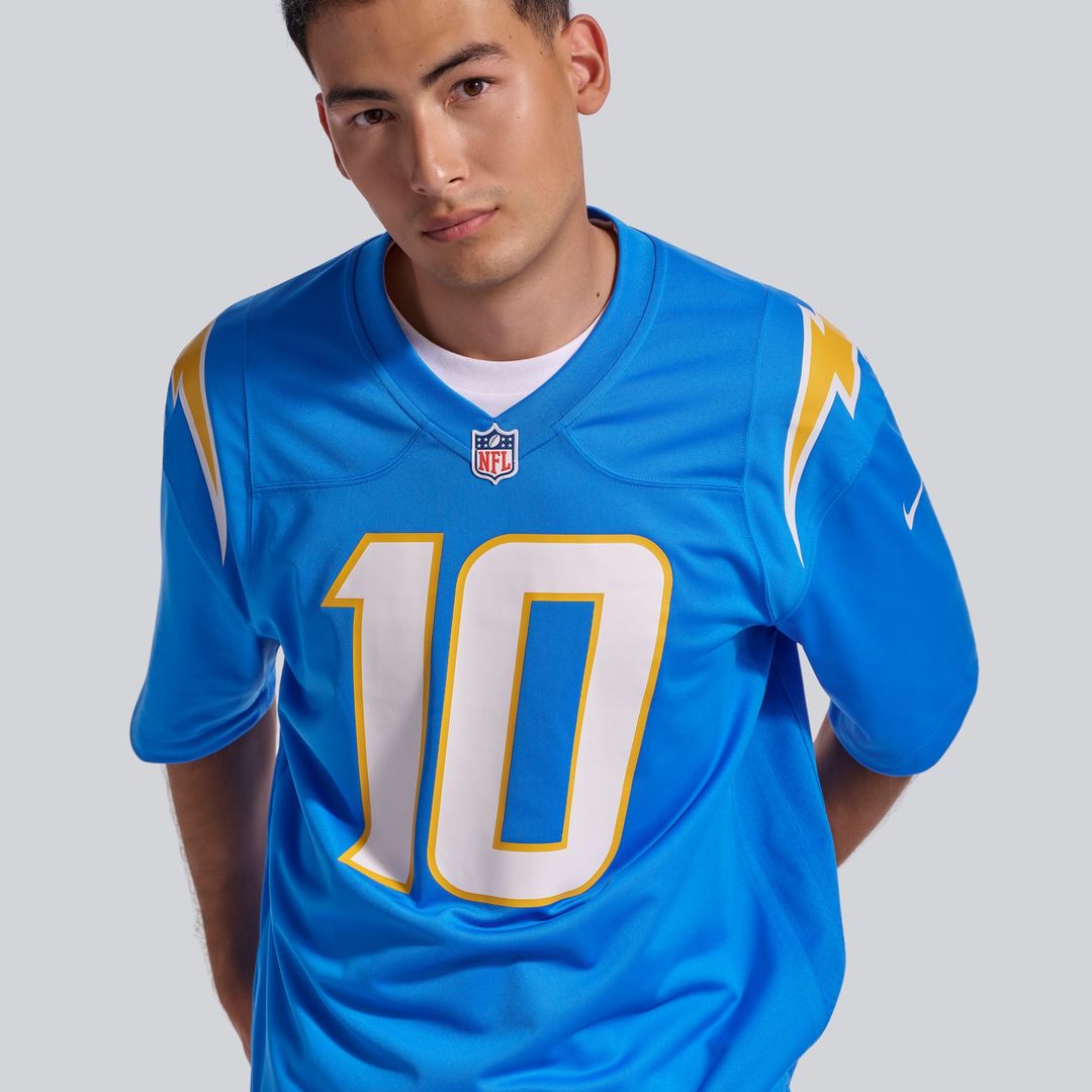 Justin Herbert Los Angeles Chargers Gold Alternate Charger Power Game Player Jersey
