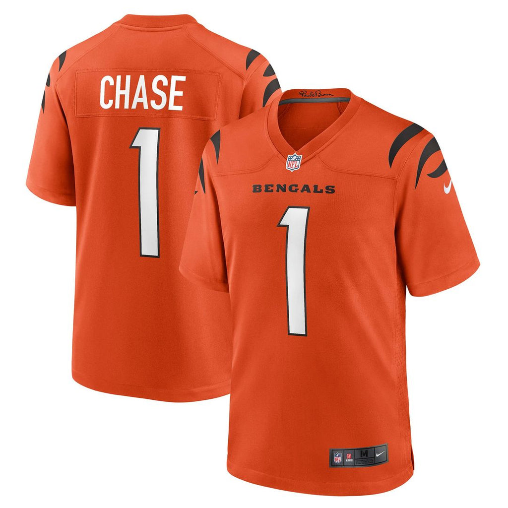Ja'Marr Chase Cincinnati Bengals Orange Alternate Game Jersey