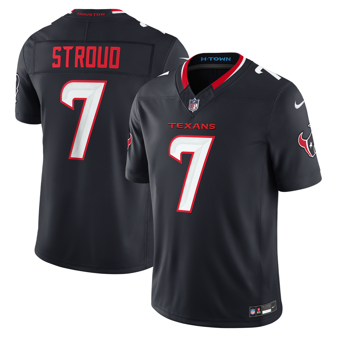 C.J. Stroud Houston Texans Navy Team Vapor F.U.S.E. Stitched Limited Jersey