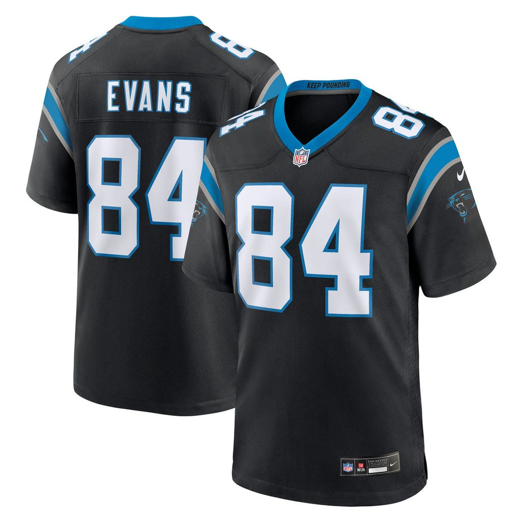 Mitchell Evans Carolina Panthers Black Team Game Jersey