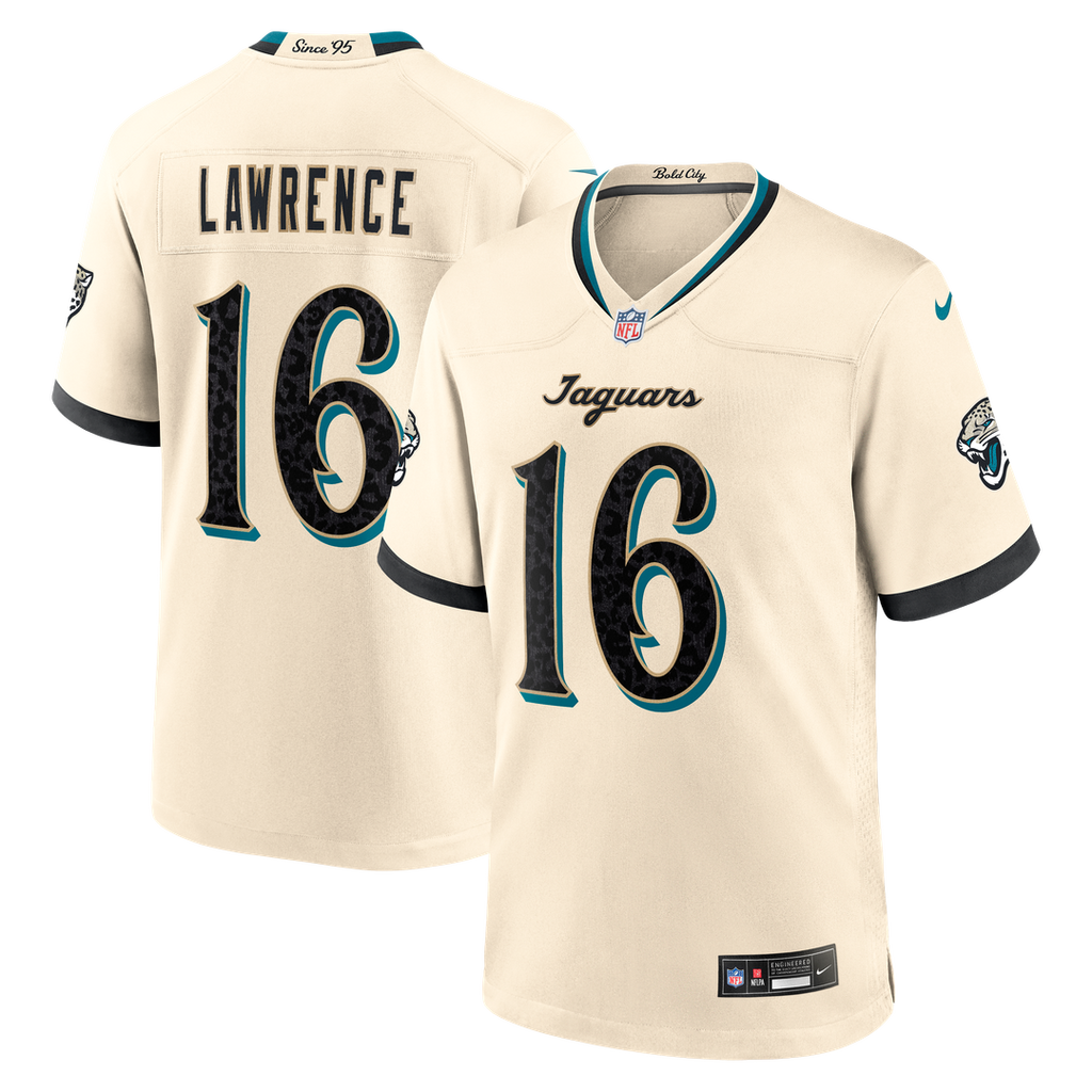 Trevor Lawrence Jacksonville Jaguars Natural 2026 Rivalries Collection Game Jersey