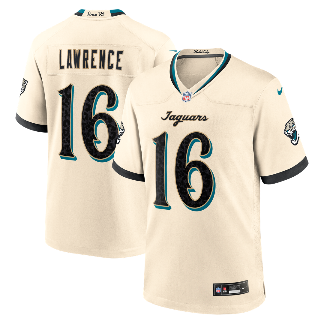 Trevor Lawrence Jacksonville Jaguars Natural 2026 Rivalries Collection Game Jersey
