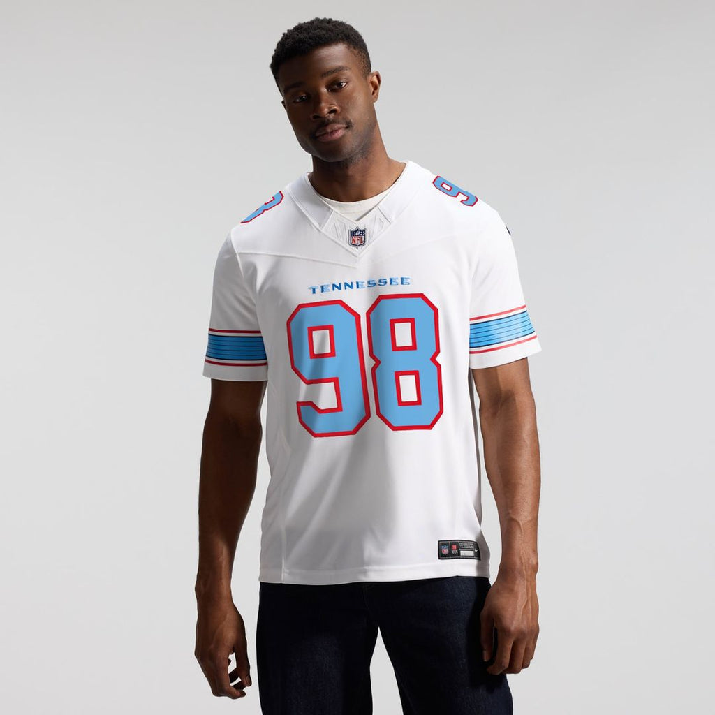 Jeffery Simmons Tennessee Titans Light Blue Team Vapor F.U.S.E. Stitched Limited Jersey