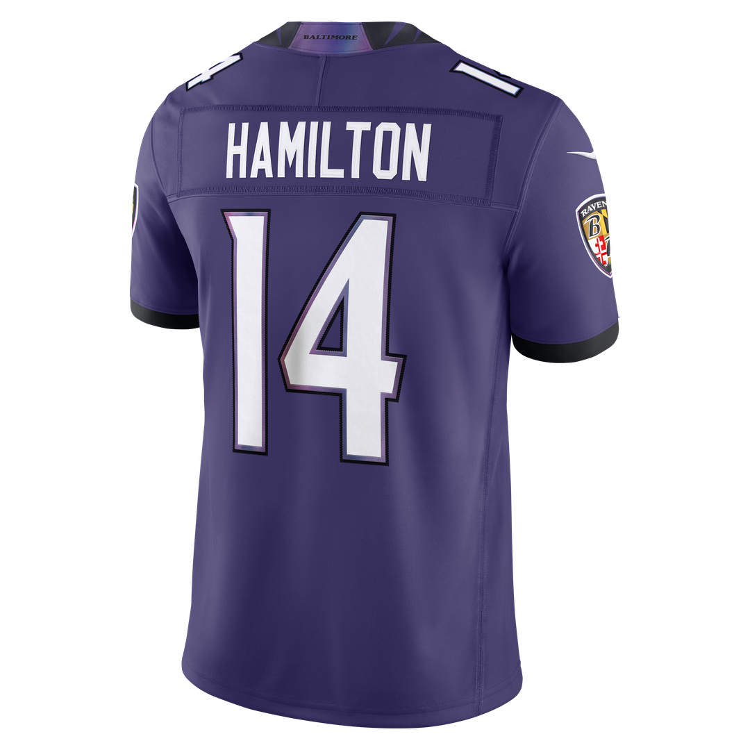 Kyle Hamilton Baltimore Ravens Purple Team Vapor F.U.S.E. Stitched Limited Jersey