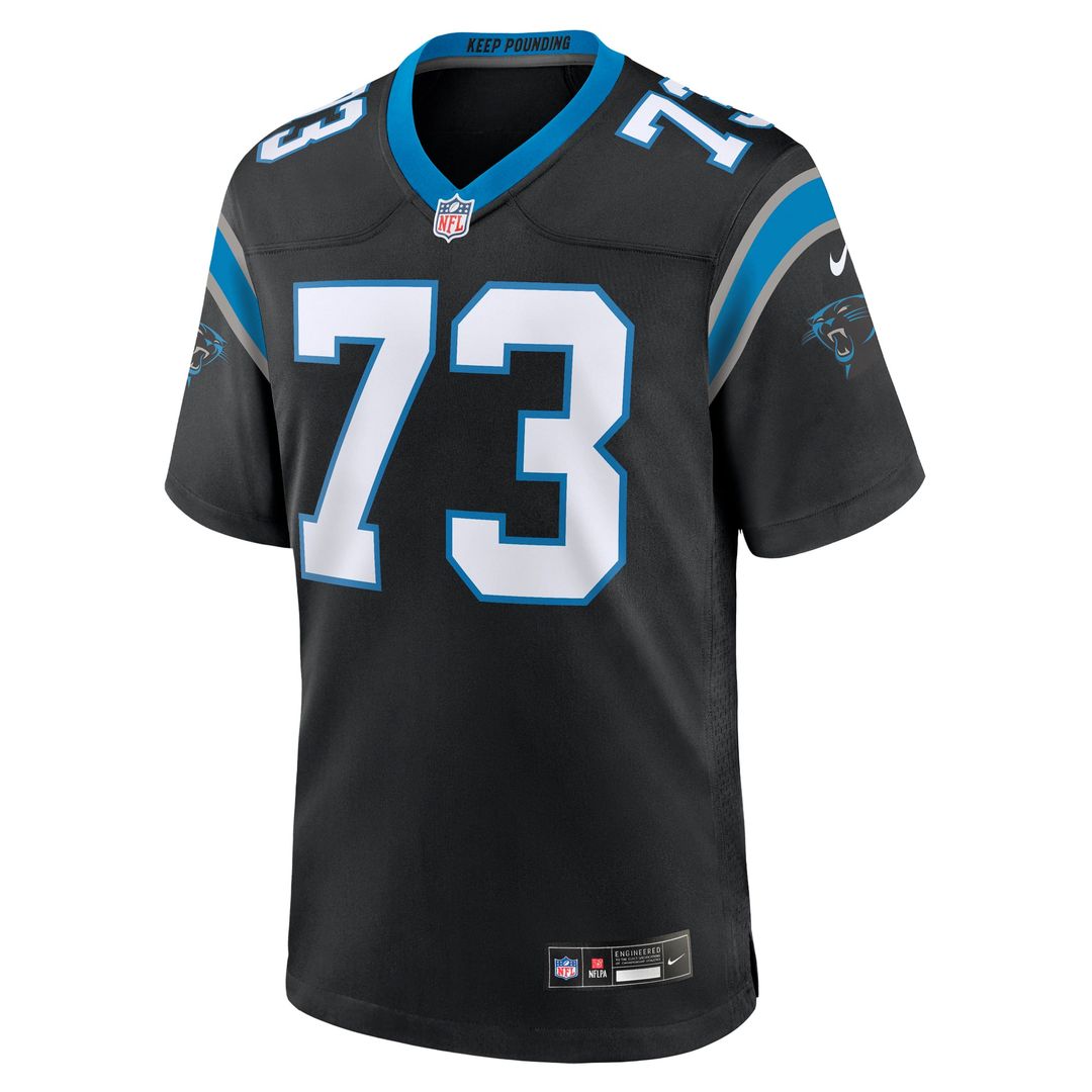 Rashard Lawrence Carolina Panthers Black Game Jersey