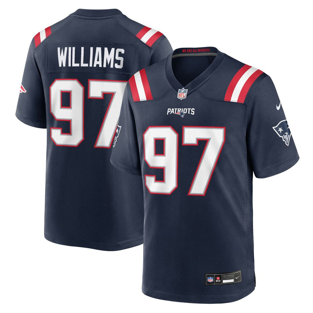Milton Williams New England Patriots Navy Team Game Jersey