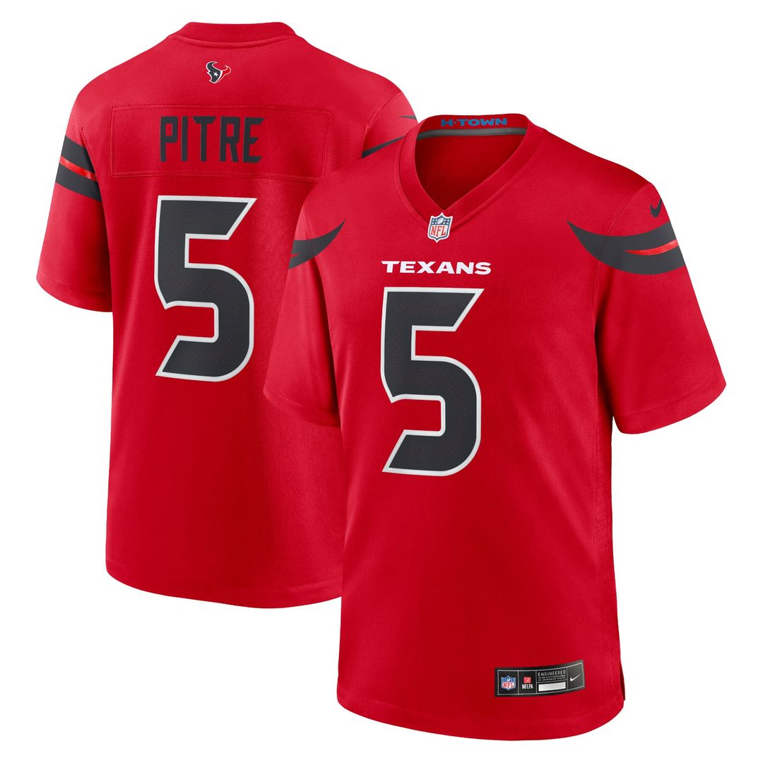 Jalen Pitre Houston Texans Red Alternate Game Jersey