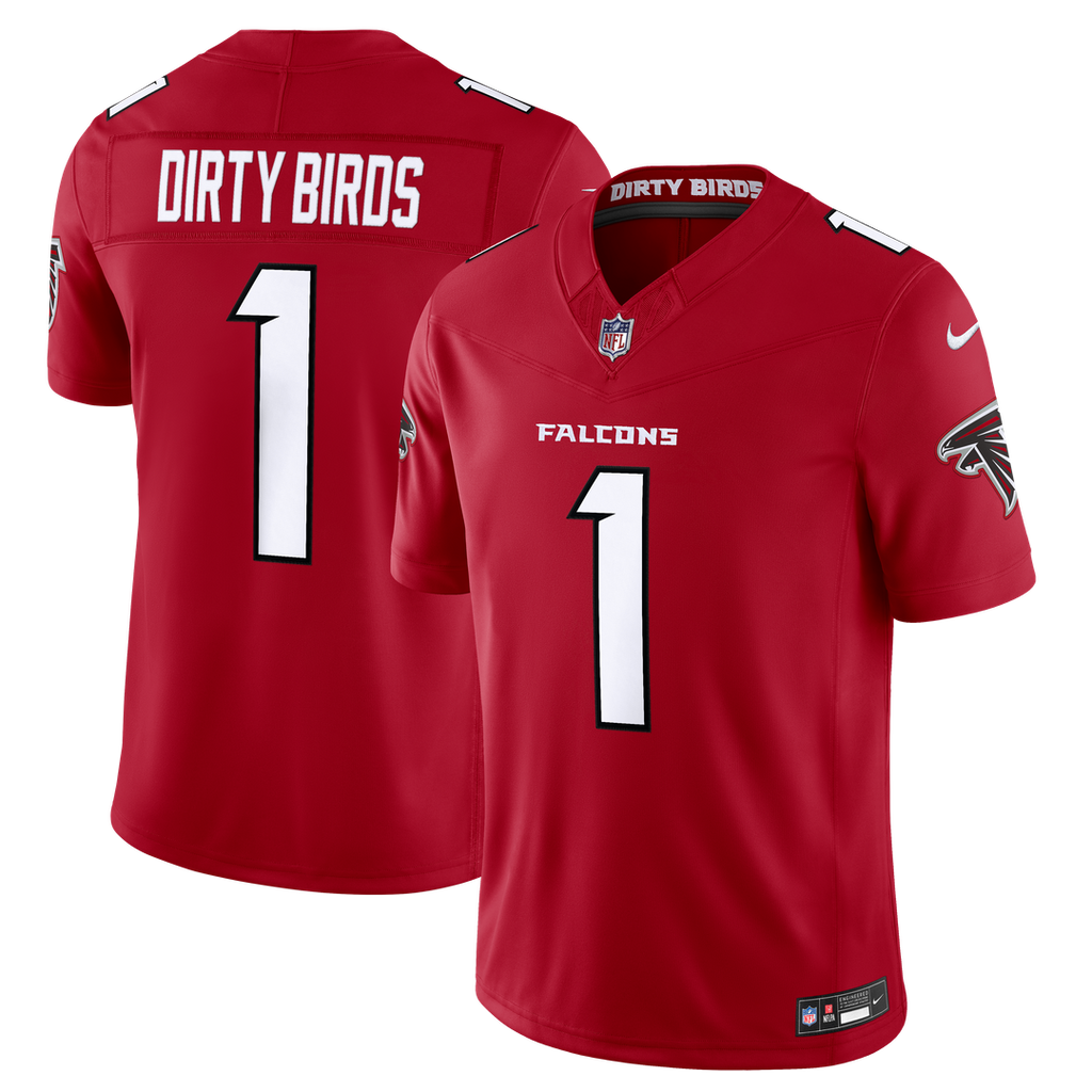 Dirty Birds Atlanta Falcons Red Team Vapor F.U.S.E. Stitched Limited Jersey