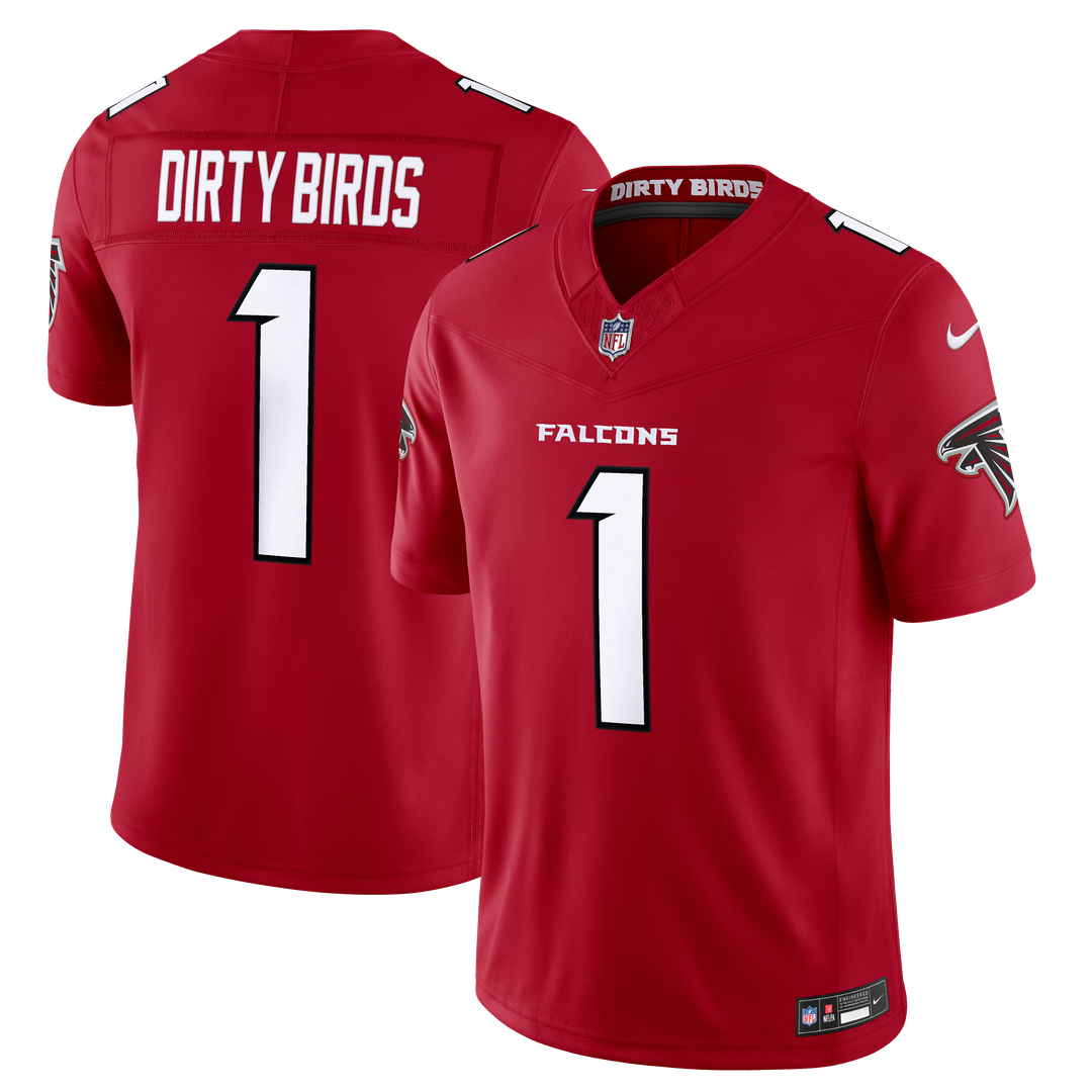 Dirty Birds Atlanta Falcons Red Team Vapor F.U.S.E. Stitched Limited Jersey