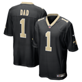 New Orleans Saints Number 1 Dad Black Game Jersey