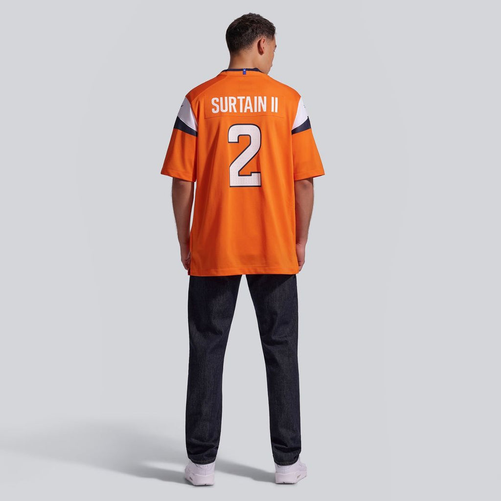 Patrick Surtain II Denver Broncos Orange Team Game Jersey