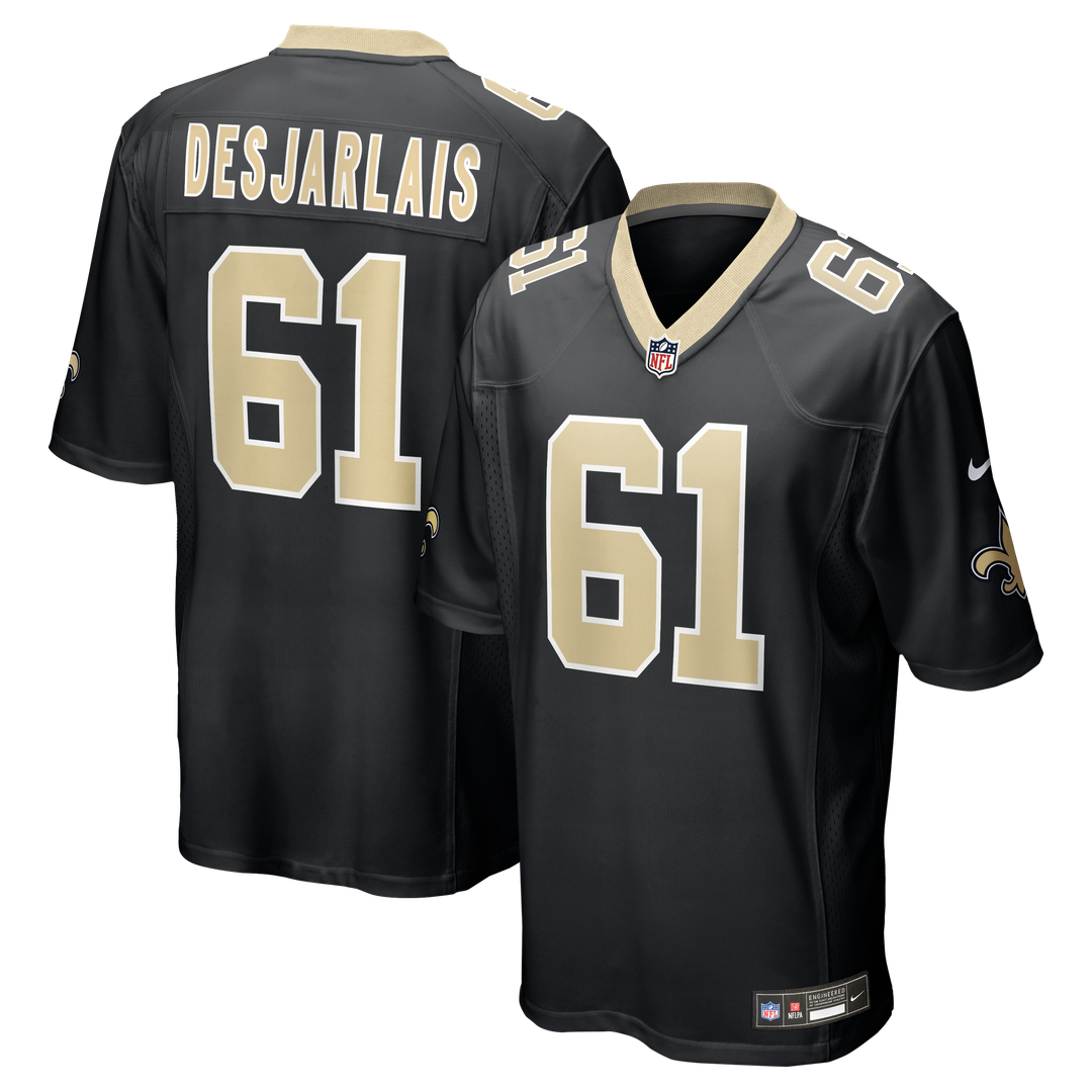 Drew Desjarlais New Orleans Saints Black Game Player Jersey