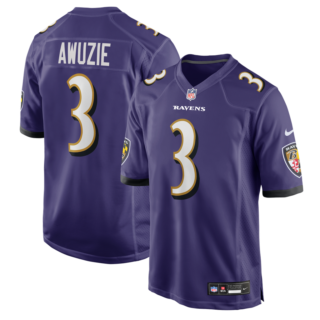 Chidobe Awuzie Baltimore Ravens Purple Team Game Jersey