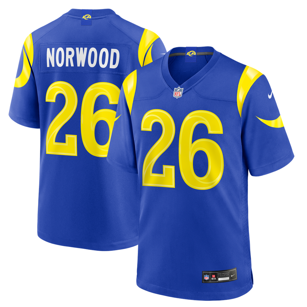 Drey Norwood Los Angeles Rams Royal Game Jersey