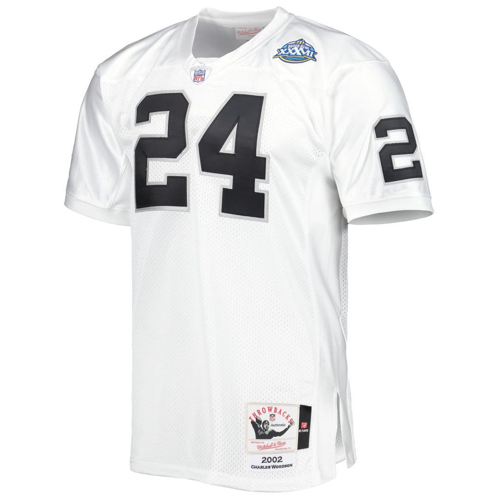 Charles Woodson Las Vegas Raiders 2002 White Authentic Throwback Retired Player Jersey