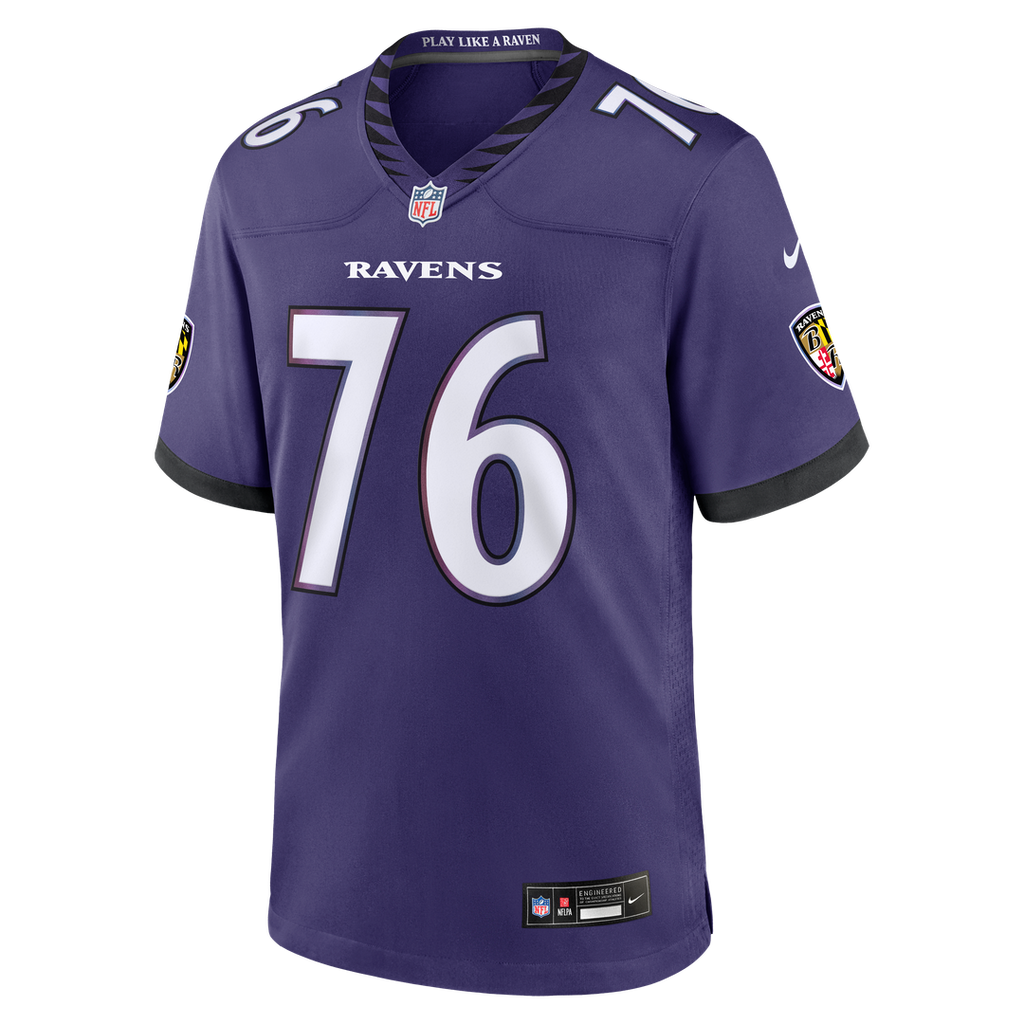 Carson Vinson Baltimore Ravens Purple Team Game Jersey