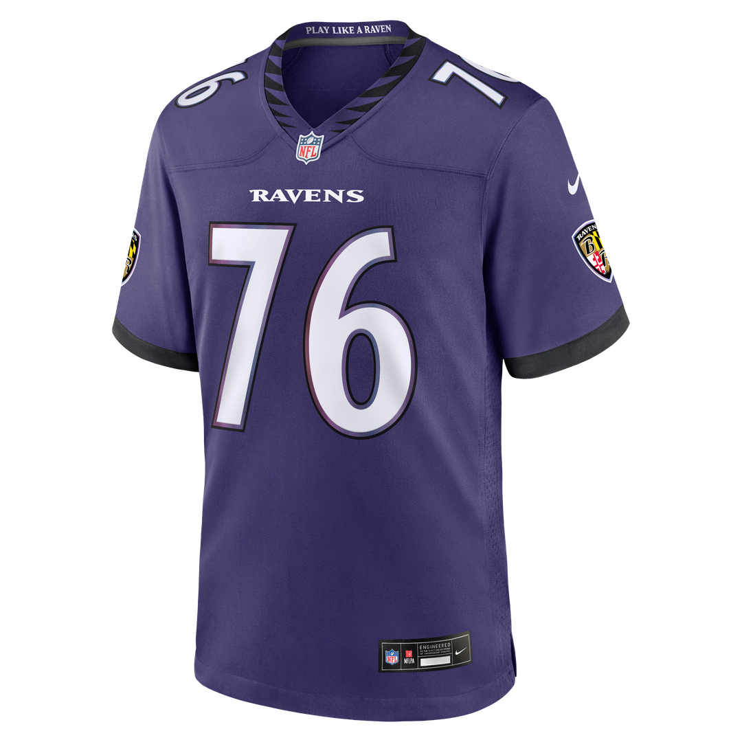 Carson Vinson Baltimore Ravens Purple Team Game Jersey