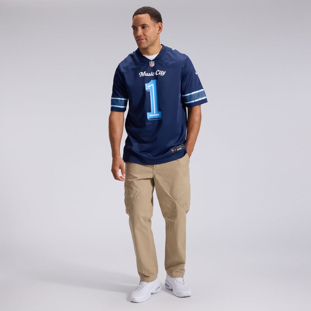Cameron Ward Tennessee Titans Navy 2026 Rivalries Collection Game Jersey