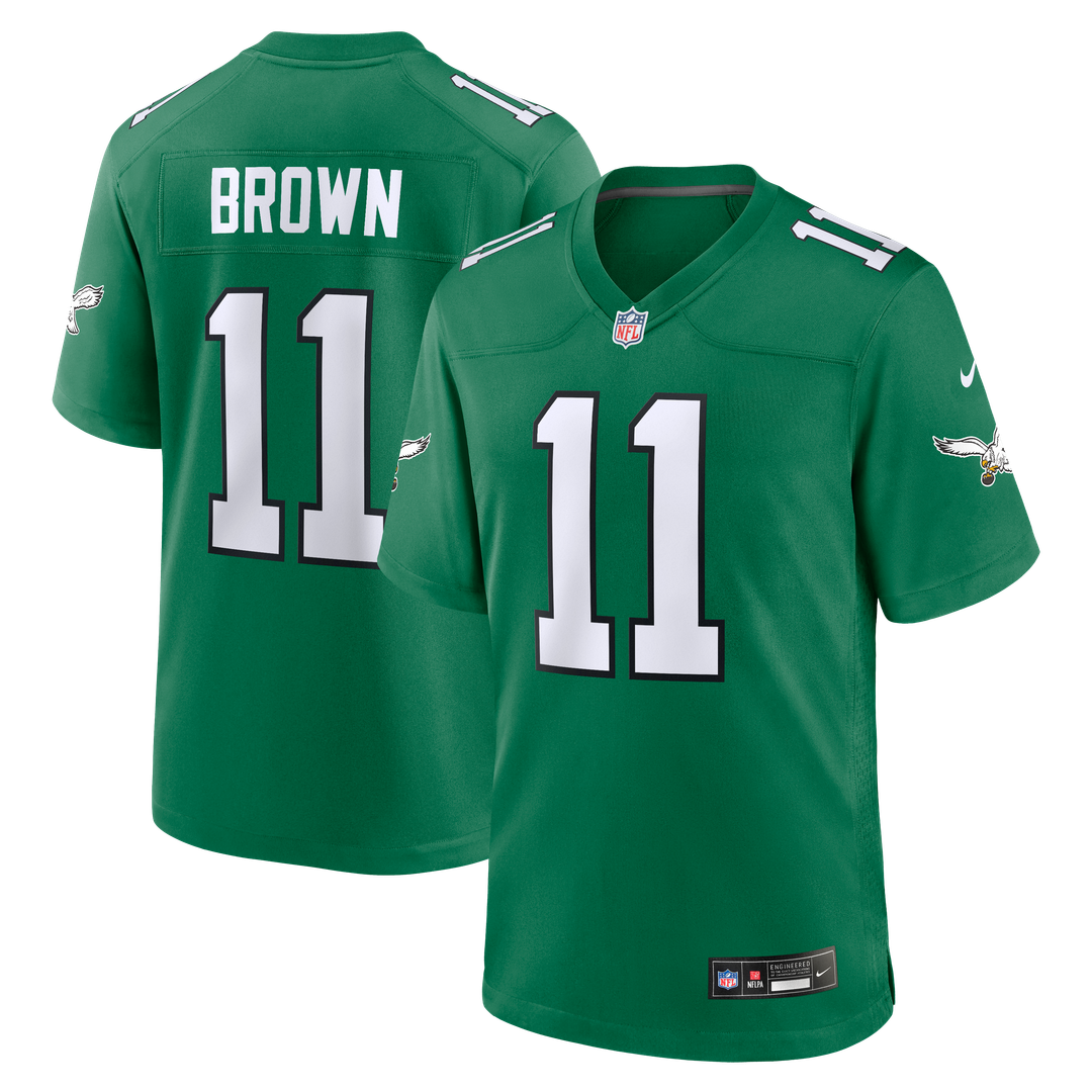A.J. Brown Philadelphia Eagles Kelly Green Alternate Game Player Jersey