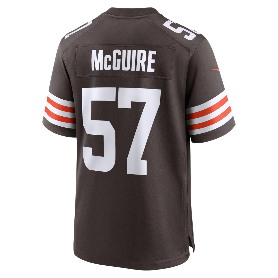 Isaiah McGuire Cleveland Browns Brown Team Game Jersey
