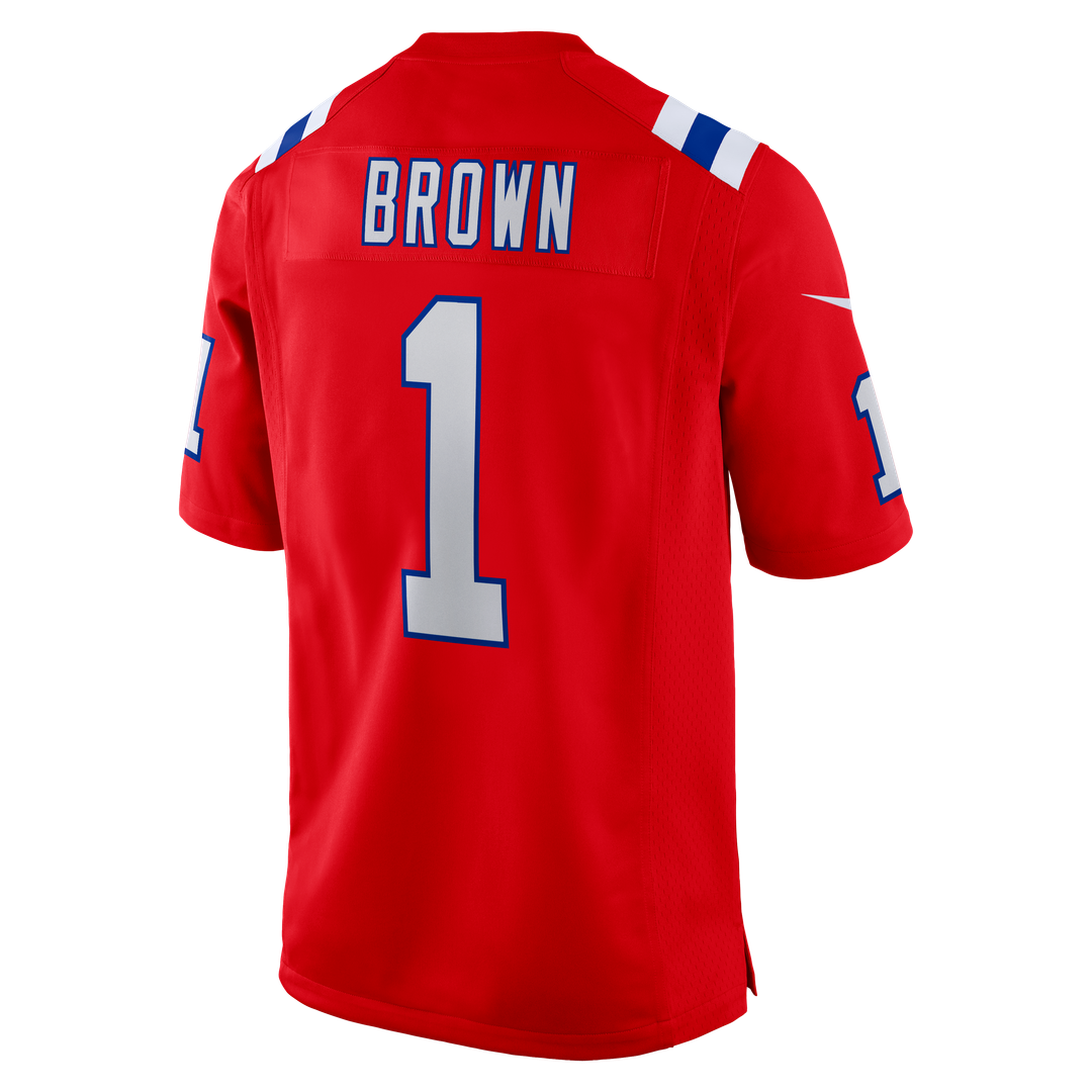 A.J. Brown New England Patriots Red Game Jersey