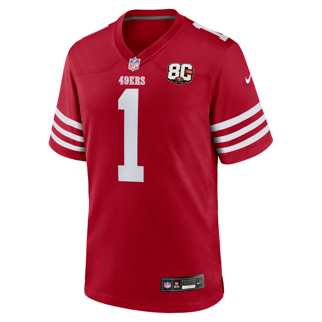 Ricky Pearsall San Francisco 49ers Scarlet 80th Anniversary Game Jersey