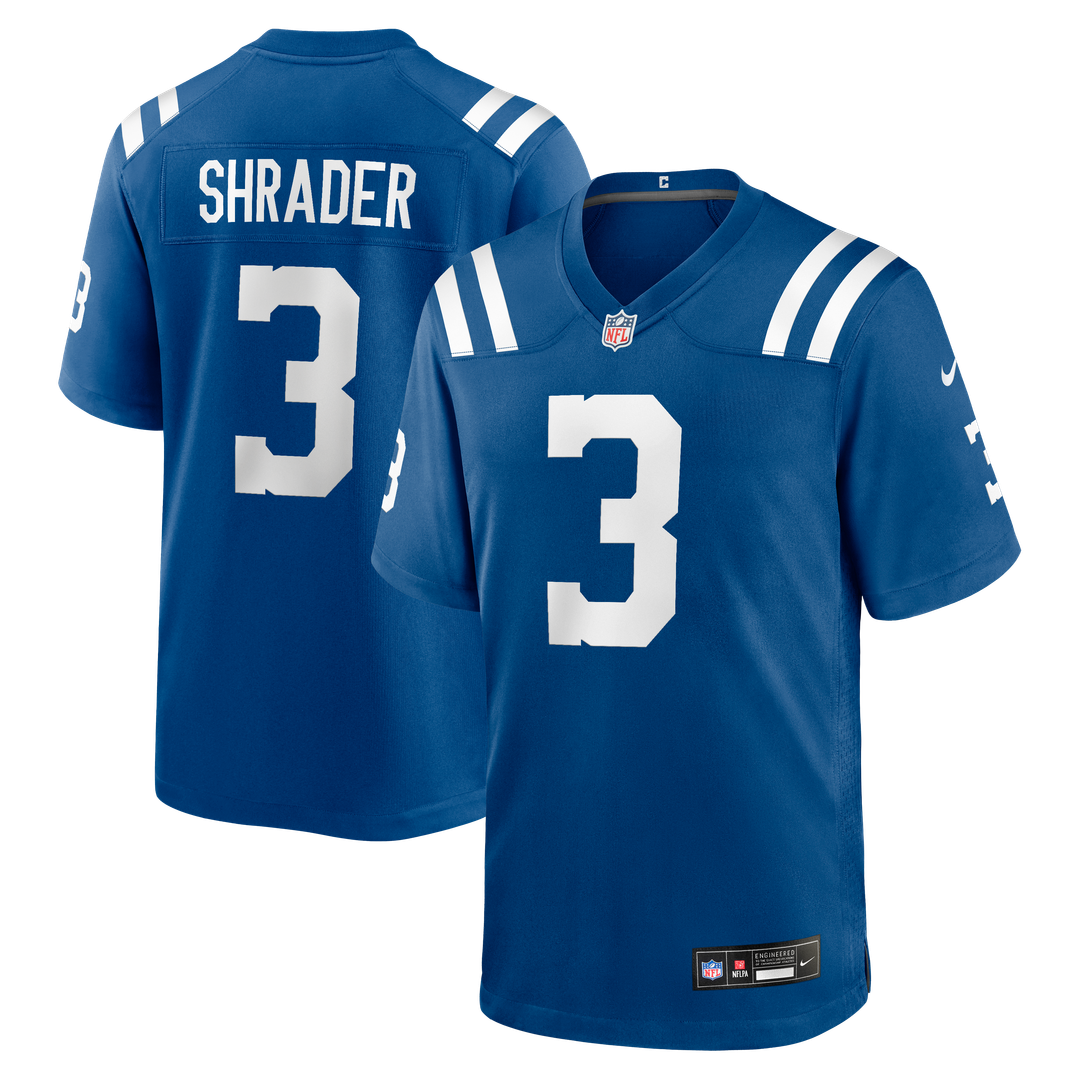 Spencer Shrader Indianapolis Colts Royal Team Game Jersey