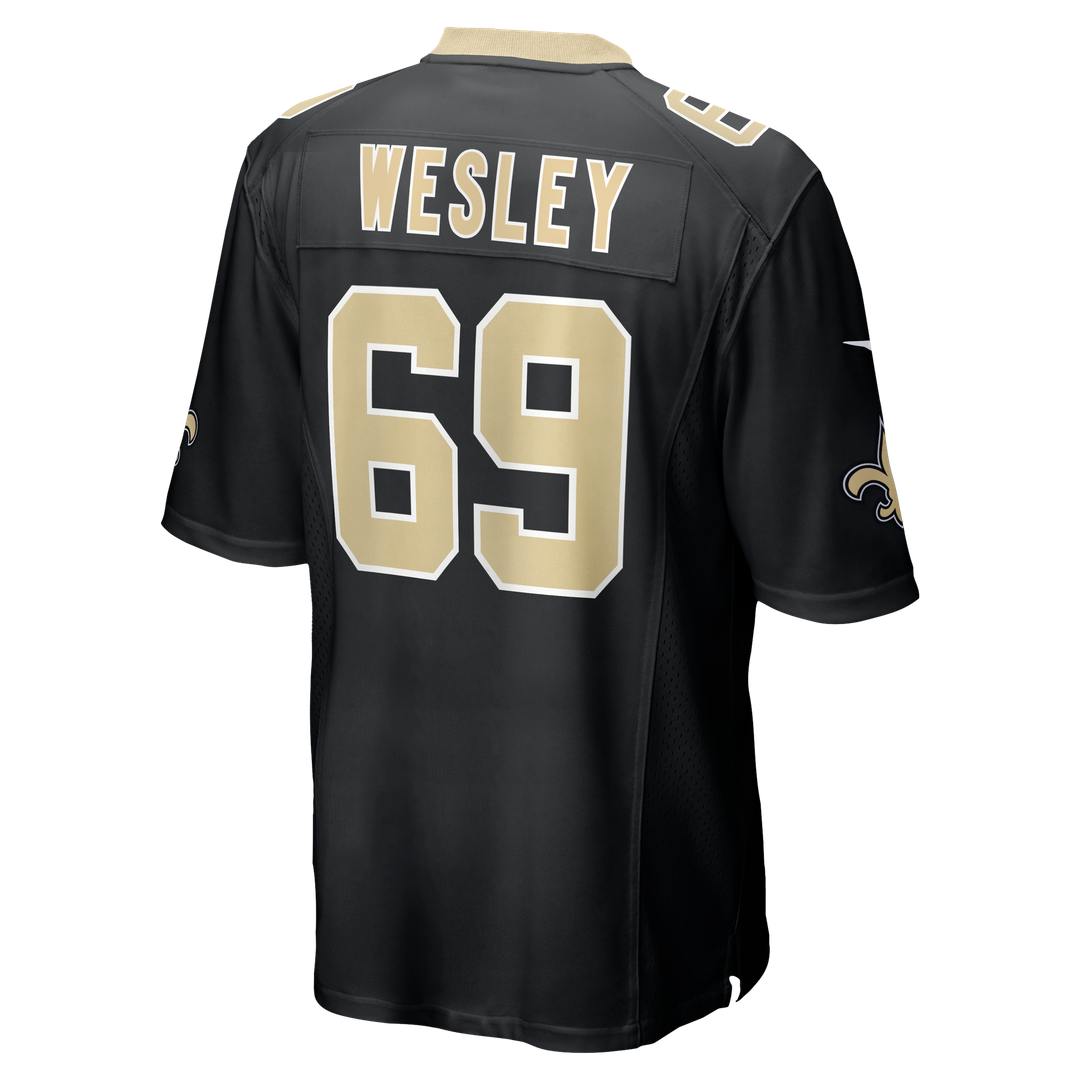 Barry Wesley New Orleans Saints Black Team Game Jersey