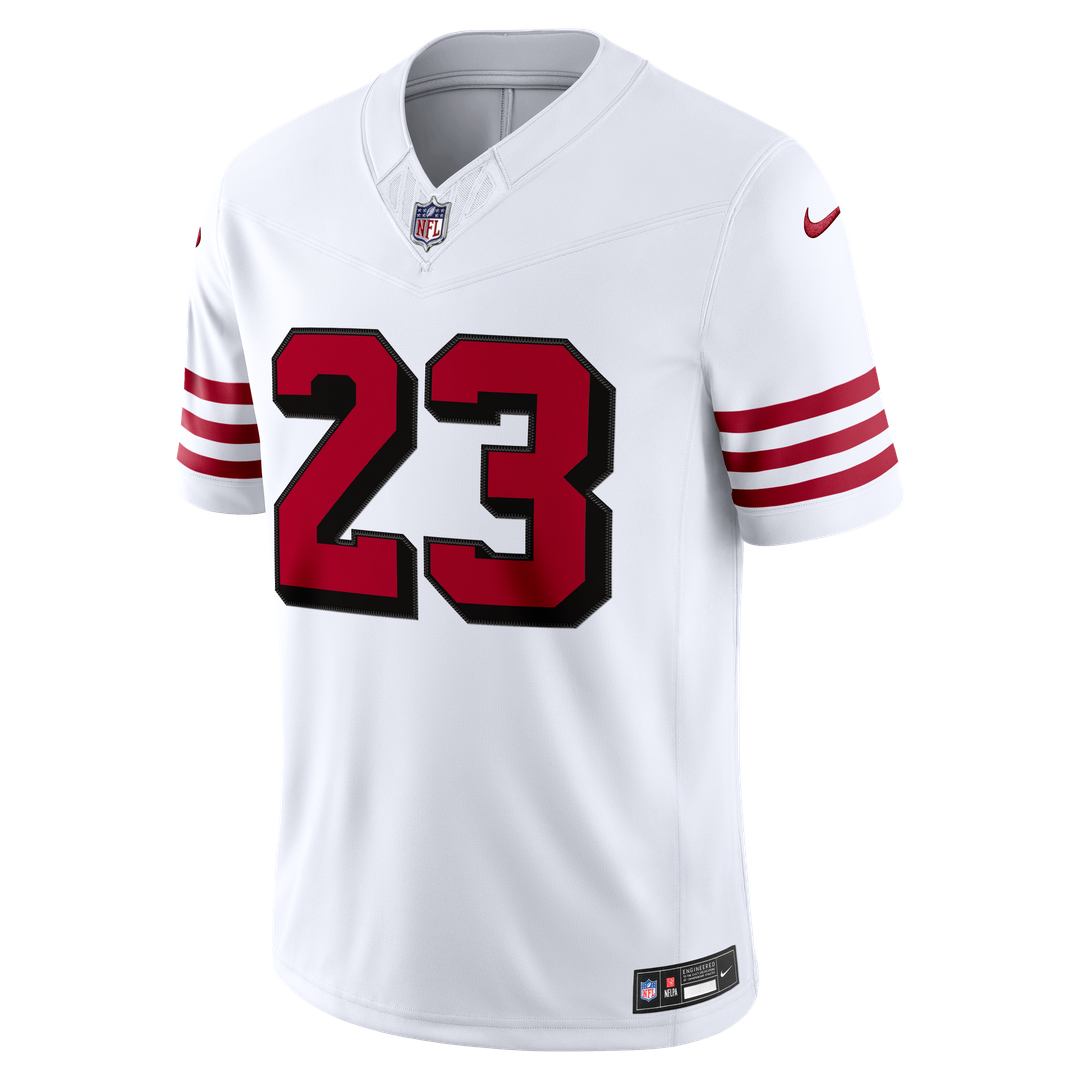 Christian McCaffrey San Francisco 49ers White Alternate Vapor F.U.S.E. Stitched Limited Jersey