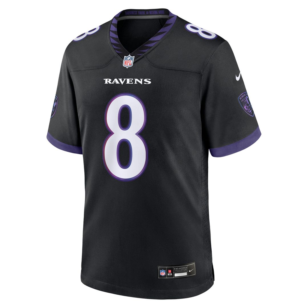 Lamar Jackson Baltimore Ravens Black Alternate Game Jersey