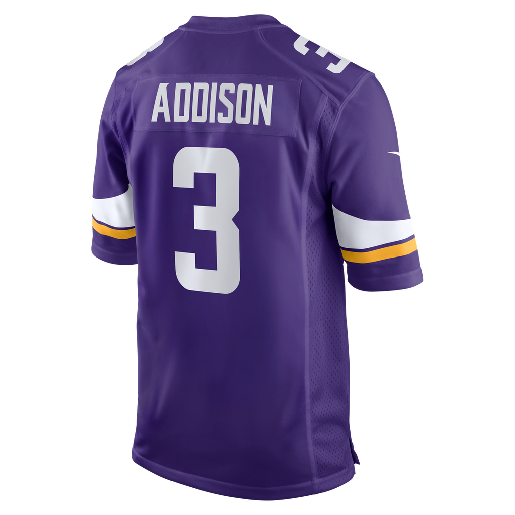 Jordan Addison Minnesota Vikings White Alternate Game Player Jersey