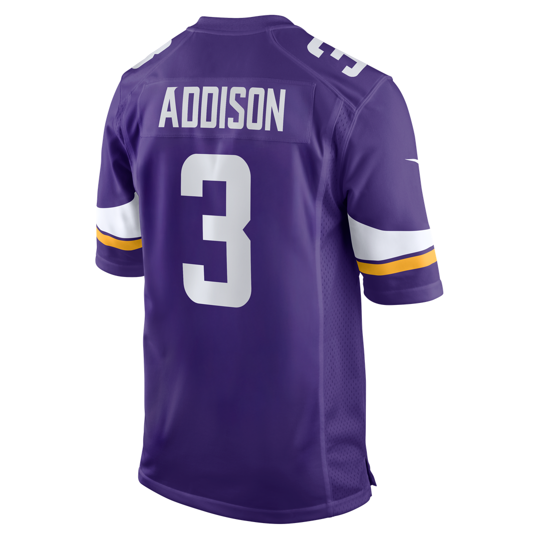 Jordan Addison Minnesota Vikings White Alternate Game Player Jersey