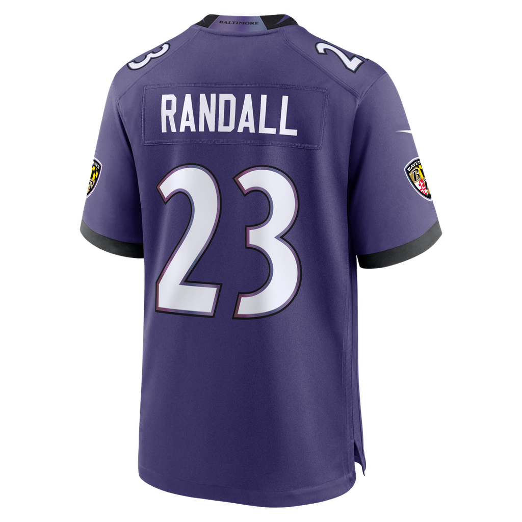 Adam Randall Baltimore Ravens Purple Team Game Jersey