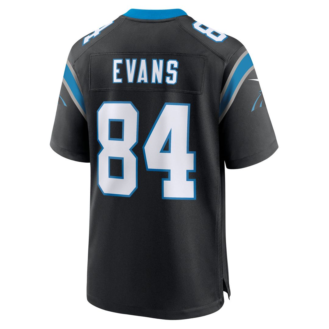 Mitchell Evans Carolina Panthers Black Team Game Jersey