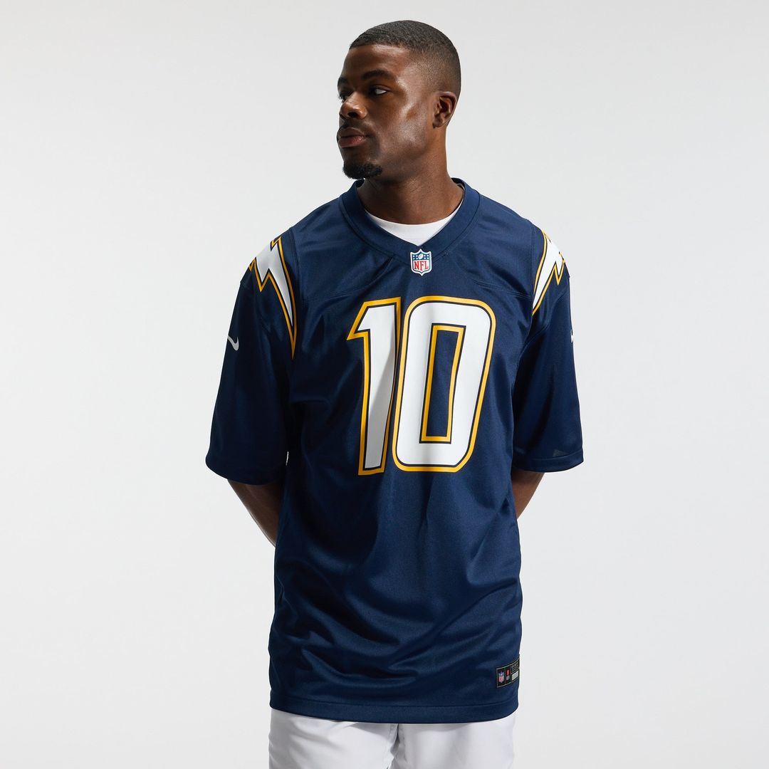 Justin Herbert Los Angeles Chargers Gold Alternate Charger Power Game Player Jersey