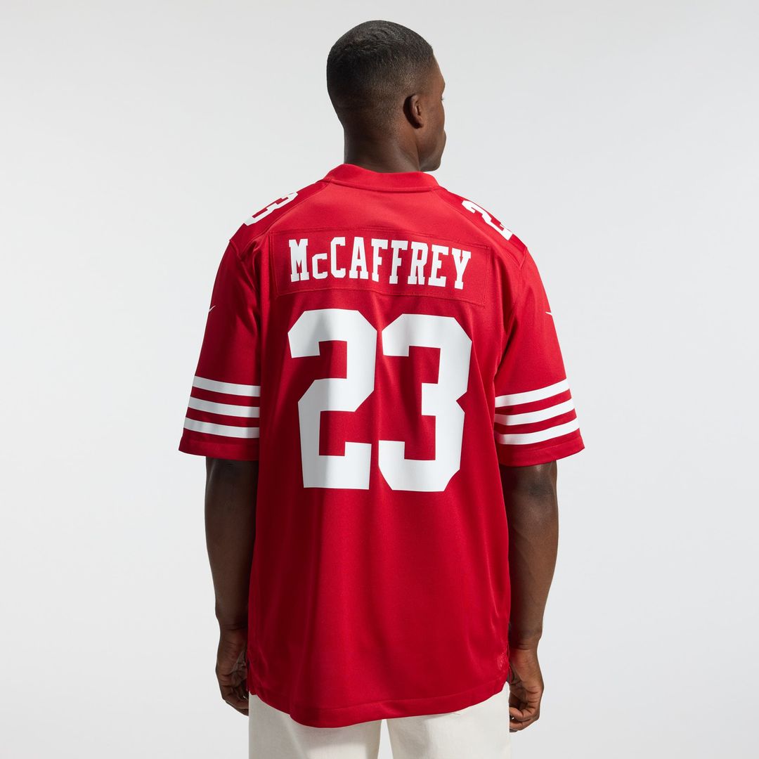 Christian McCaffrey San Francisco 49ers Scarlet Game Player Jersey