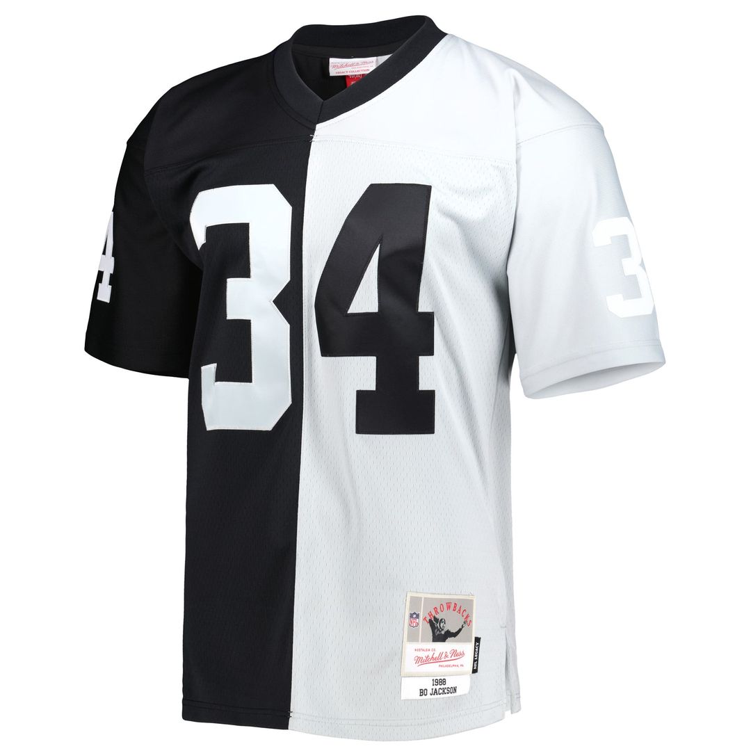 Bo Jackson Las Vegas Raiders Black/Silver 1988 Split Legacy Replica Jersey