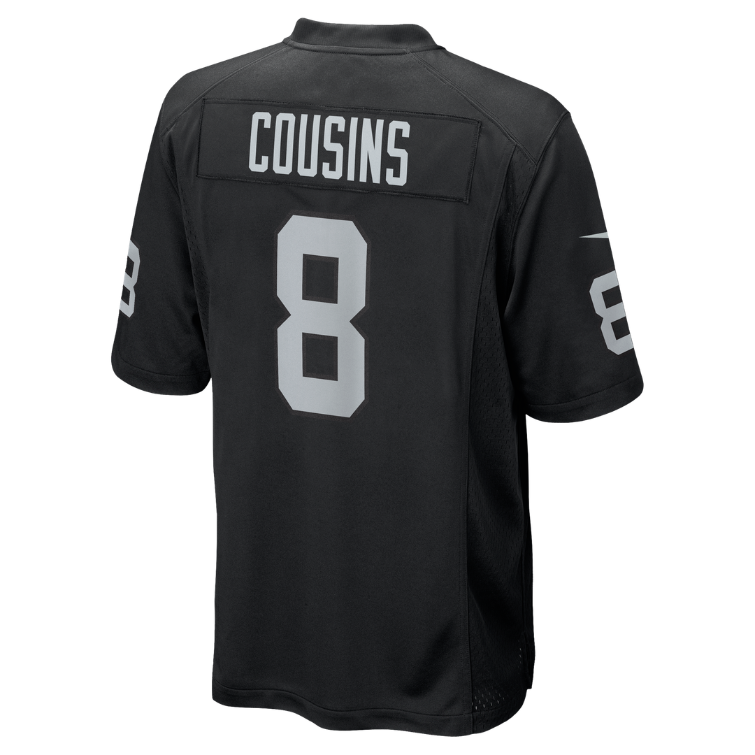Kirk Cousins Las Vegas Raiders Black Team Game Jersey