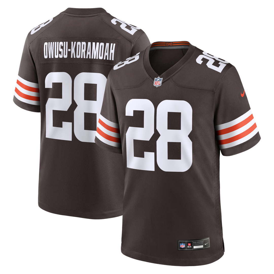 Jeremiah Owusu-Koramoah Cleveland Browns Brown Game Player Jersey