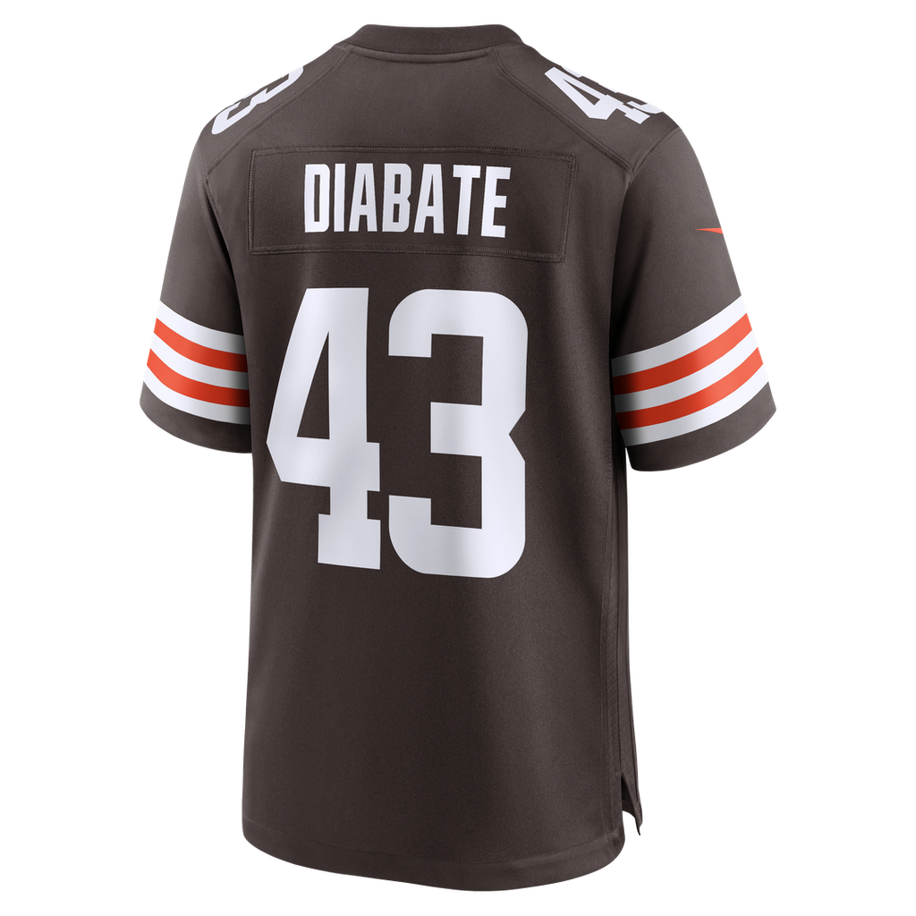 Mohamoud Diabate Cleveland Browns Brown Team Game Jersey