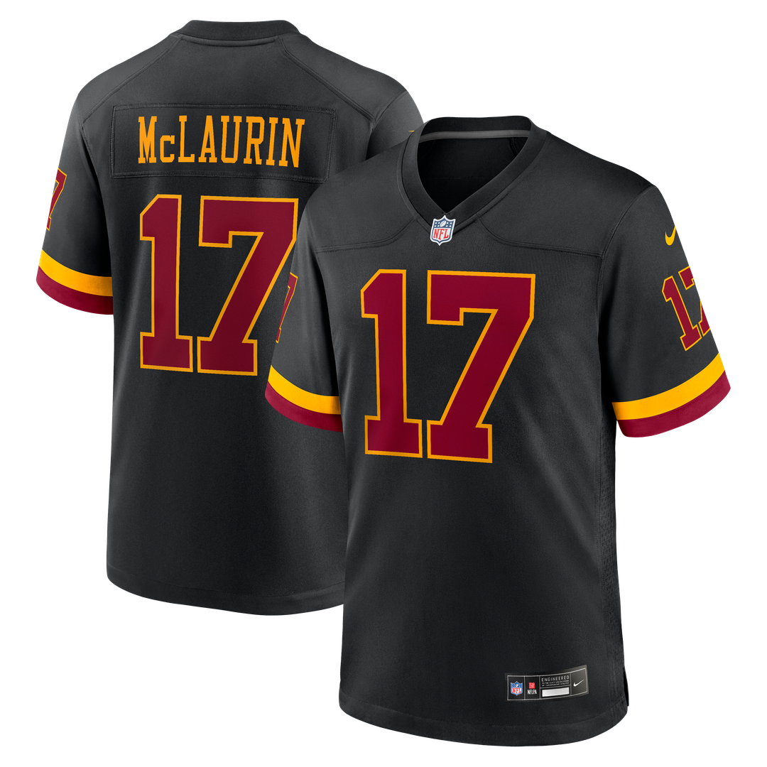 Terry McLaurin Washington Commanders Hail Raiser Black Alternate Game Jersey