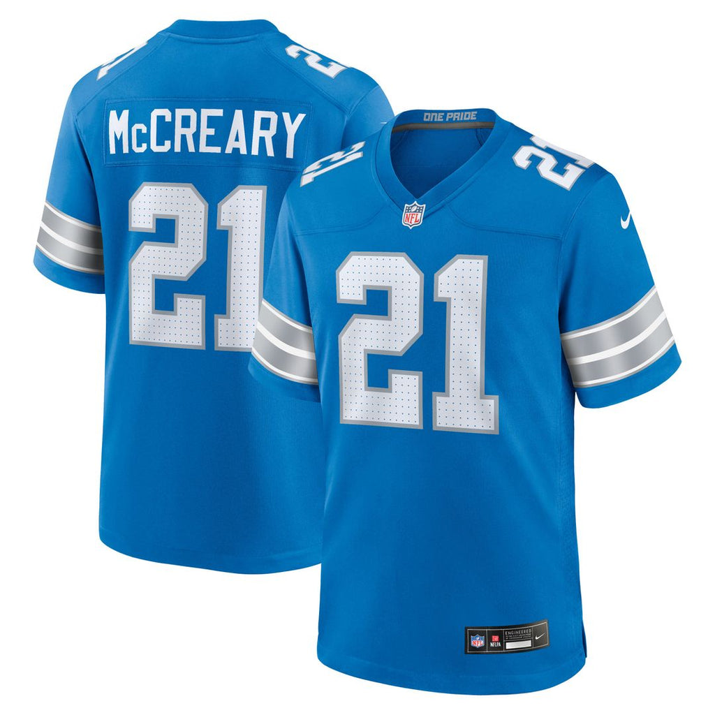 Roger McCreary Detroit Lions Blue Team Game Jersey
